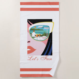 Let's Fun - The White Lotus Beach Towel