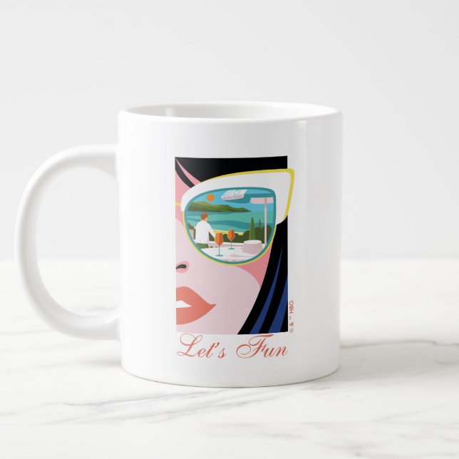 Let's Fun - The White Lotus Large Coffee Mug (Left)