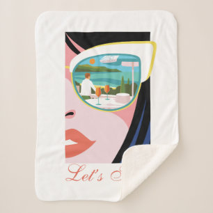 Let's Fun - The White Lotus Sherpa Blanket
