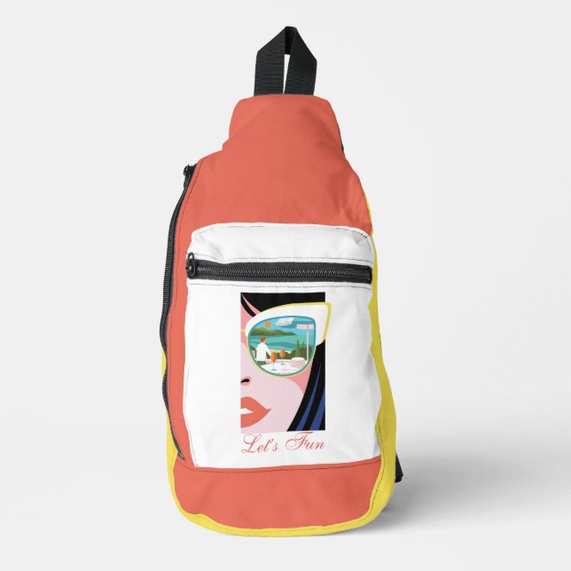 Let's Fun - The White Lotus Sling Bag (Front)