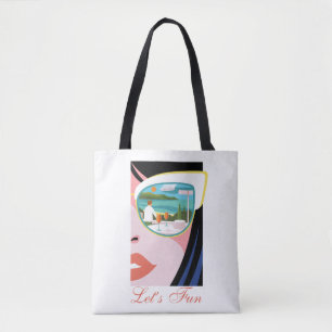 Let's Fun - The White Lotus Tote Bag