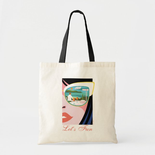 Let's Fun - The White Lotus Tote Bag (Front)