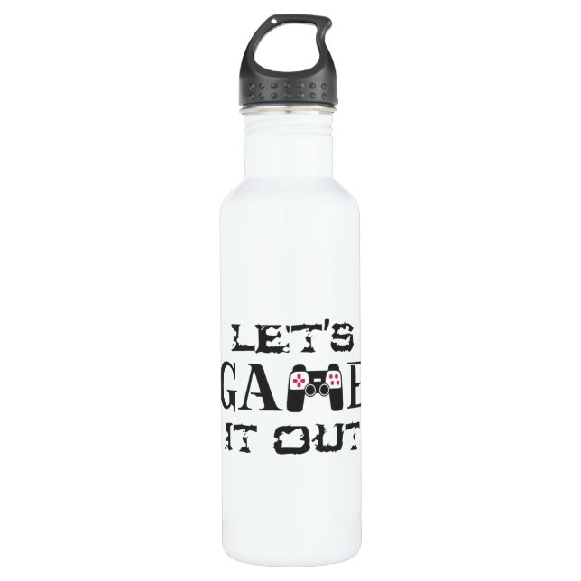 Let's game it out 710 ml water bottle (Front)