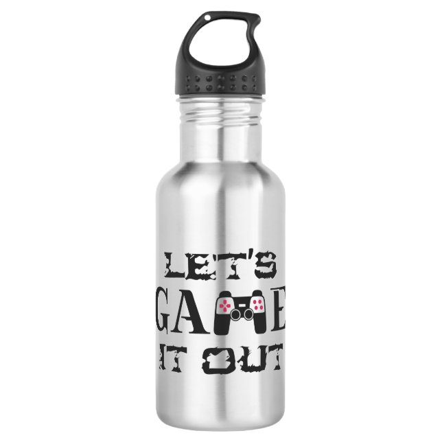 Let's game it out 710 ml water bottle (Front)