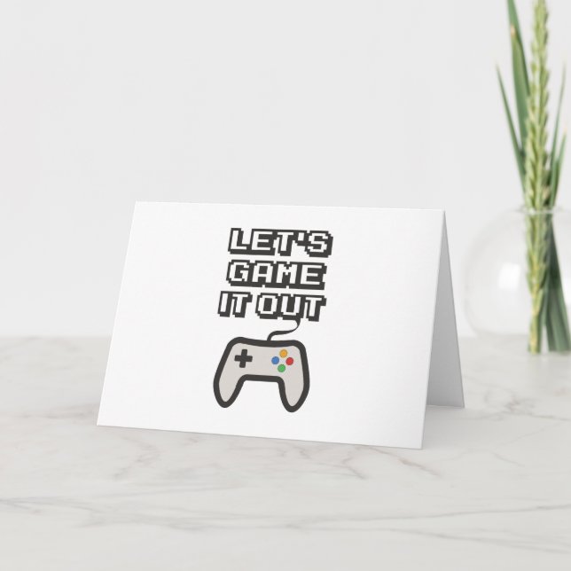 Let's game it out card (Front)