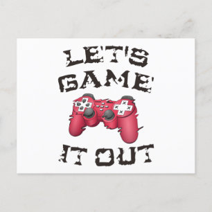 Let's game it out postcard