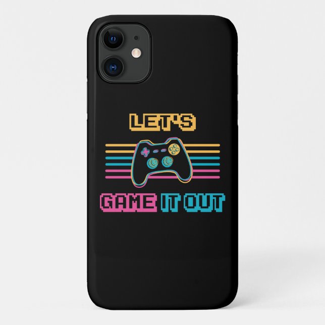 Let's game it out - Retro style Case-Mate iPhone Case (Back)
