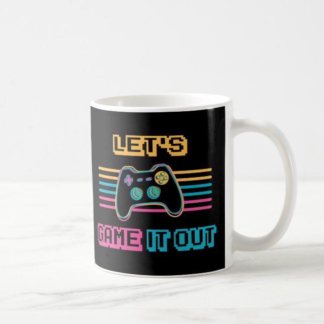 Let's game it out - Retro style Coffee Mug (Right)