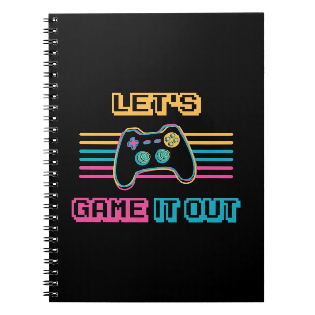 Let's game it out - Retro style Notebook (Front)