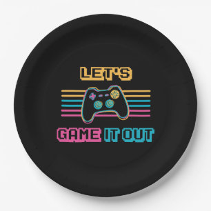 Let's game it out - Retro style Paper Plate