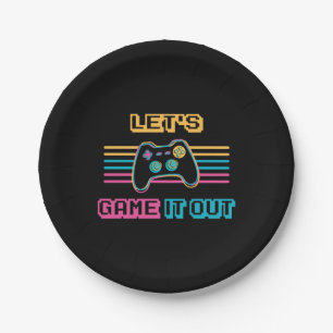 Let's game it out - Retro style Paper Plate