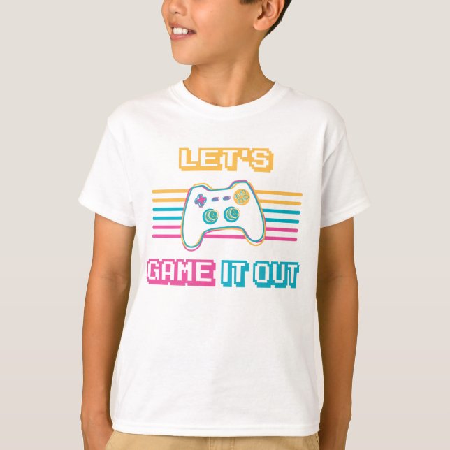 Let's game it out - Retro style T-Shirt (Front)
