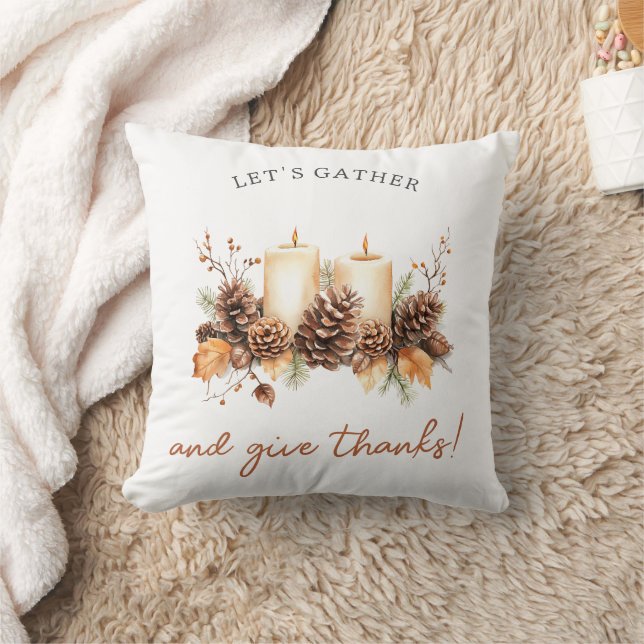 Let's Gather and Give Thanks Fall Cushion (Blanket)