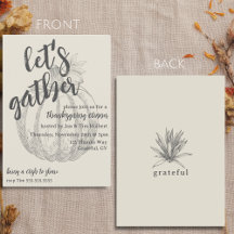 Let's Gather Elegant Pumpkin Thanksgiving Dinner