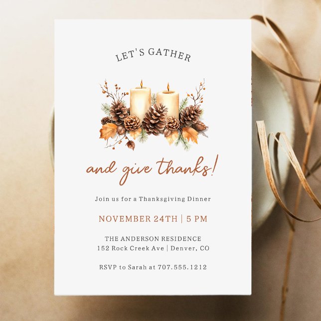 Let's Gather Thanksgiving Dinner Invitation (Creator Uploaded)