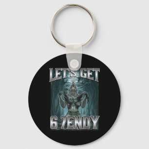Let's Get 6 7endy Alpha Wolf Meme Funny Humor Key Ring