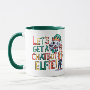 🤖Let's Get a Chatbot Elfie Funny Christmas Memes Mug