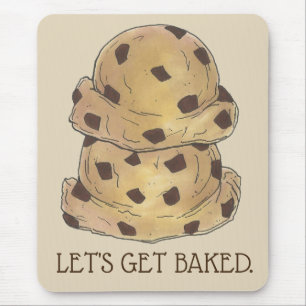Let's Get Baked Chocolate Chip Cookie Dough Foodie Mouse Mat