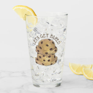 Let's Get Baked Chocolate Chip Cookie Dough Scoop Glass