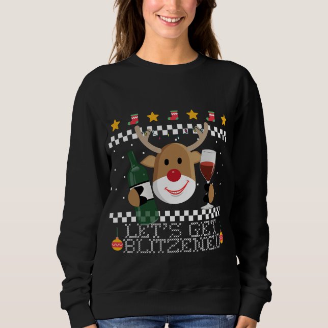 Let's Get Baked Funny Gingerbread Ugly Christmas S Sweatshirt (Front)