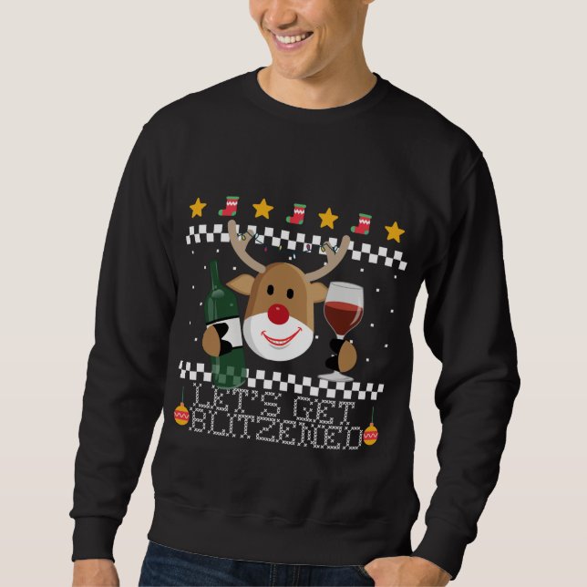 Let's Get Baked Funny Gingerbread Ugly Christmas S Sweatshirt (Front)