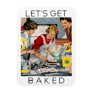 LET'S GET BAKED Funny Pot Pun Magnet