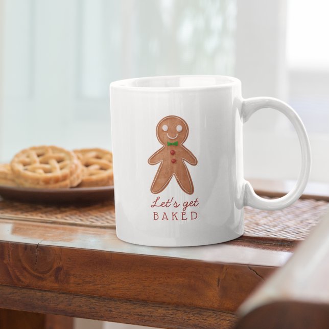 Lets Get Baked Gingerbread Cookie Christmas Large Coffee Mug (Creator Uploaded)