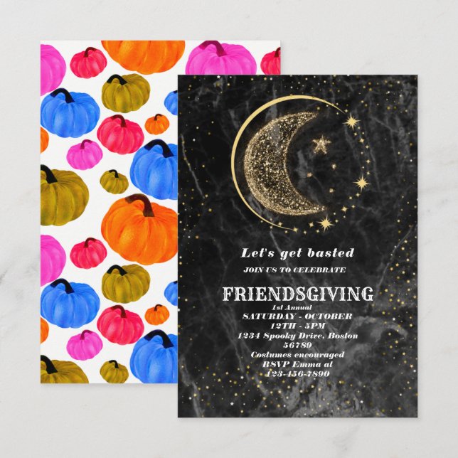 Let's Get Basted | Friendsgiving invitation (Front/Back)