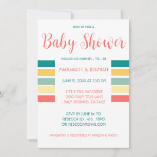 Let's Get Beachy Baby Shower Invitation