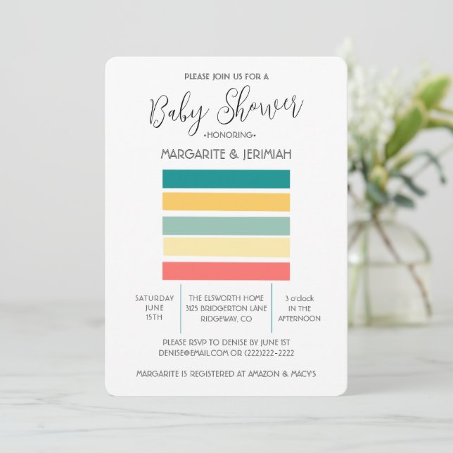 Let's Get Beachy Invitation (Standing Front)