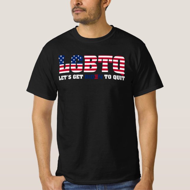 Lets get biden to quit logo T-Shirt (Front)