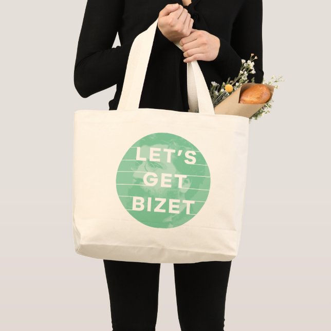 Let's get Bizet favourite opera composer pun Large Tote Bag (Front (Product))