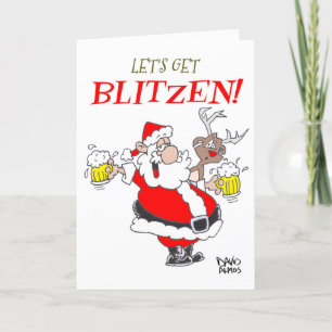 "Let's get Blitzen" Christmas greeting card
