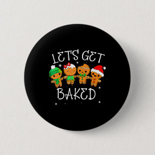 Lets Get Byked Cookie Xmas Ugly Christmas 6 Cm Round Badge
