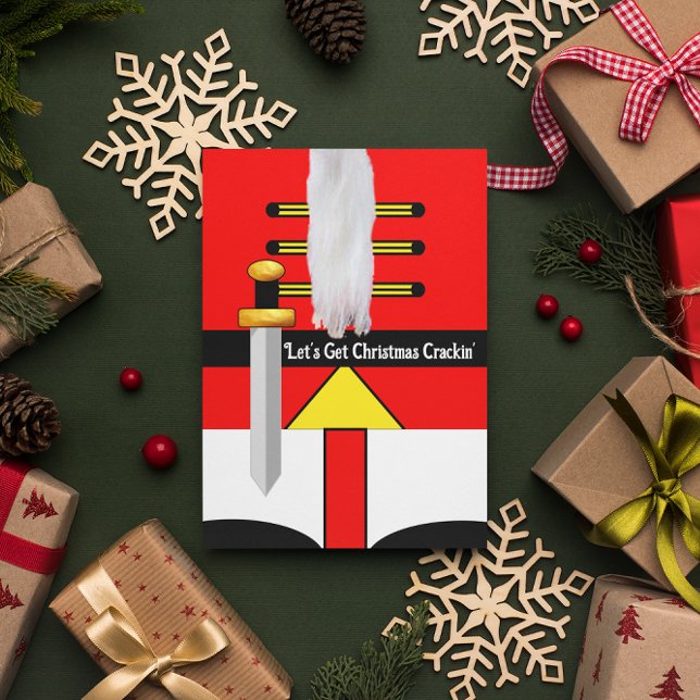 Let's Get Christmas Cracking Nutcracker Holiday Card (Creator Uploaded)