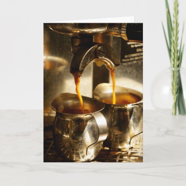 Let's get coffee | Espresso Notecard (Front)