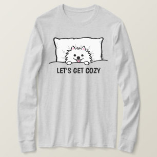 Le'ts Get Cosy Adorable Pomeranian Dog Tucked in  T-Shirt