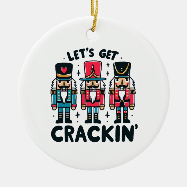 Lets Get Crackin Ceramic Tree Decoration (Front)