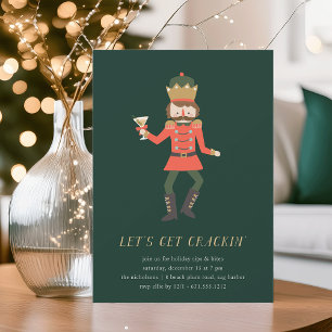 "Let's Get Crackin" Nutcracker Holiday Party Invitation