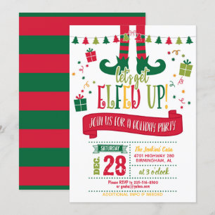 Let's Get Elfed Up Holiday Party Invitation - WH