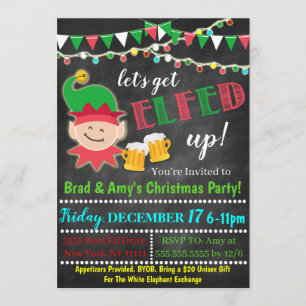 Let's Get Elfed Up Invitation