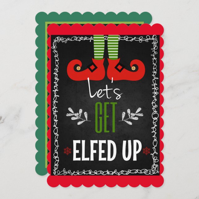 Let's Get Elfed Up Invitation (Front/Back)