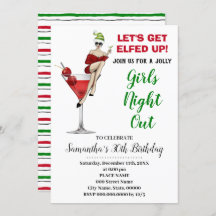 Lets Get Elfed Up Xmas Girls night out Birthday