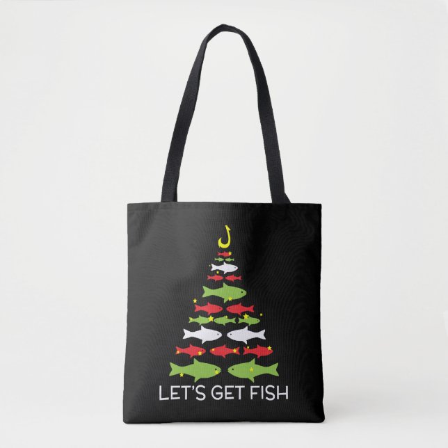 Let's Get Fish Christmas Design For December 25th Tote Bag (Front)