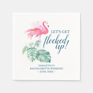 Let's Get Flocked Up Cocktail Napkin