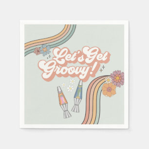 Lets Get Groovy Birthday Party table Napkin