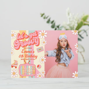 Let's Get Groovy Birthday Photo Invitation