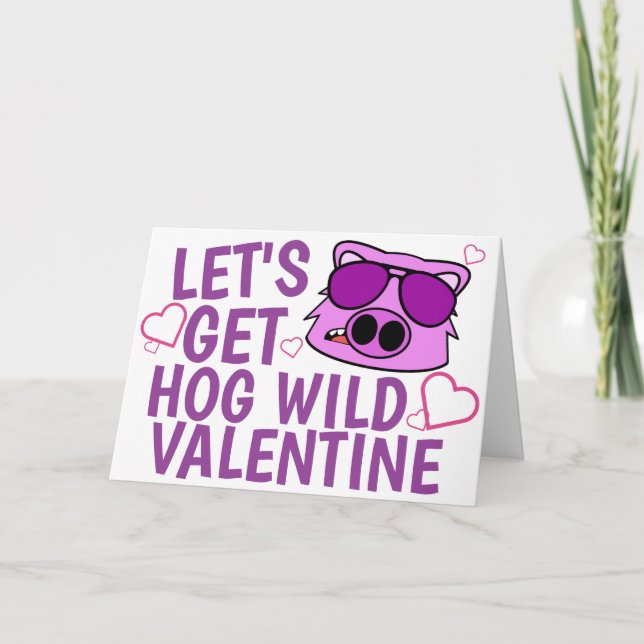 Let's Get Hog Wild Holiday Card (Front)