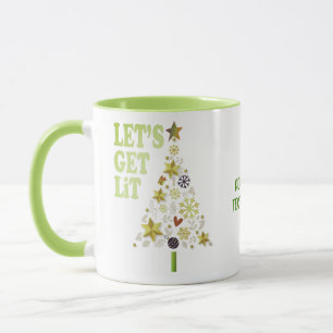 Let's Get It Christmas Tree Family Matching Party  Mug