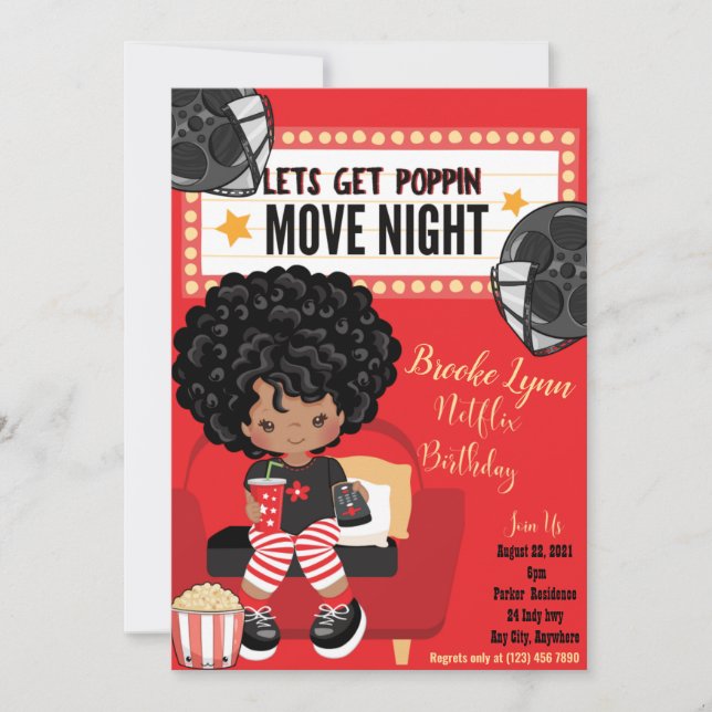 Lets get it Poppin Birthday Invitation Card (Front)
